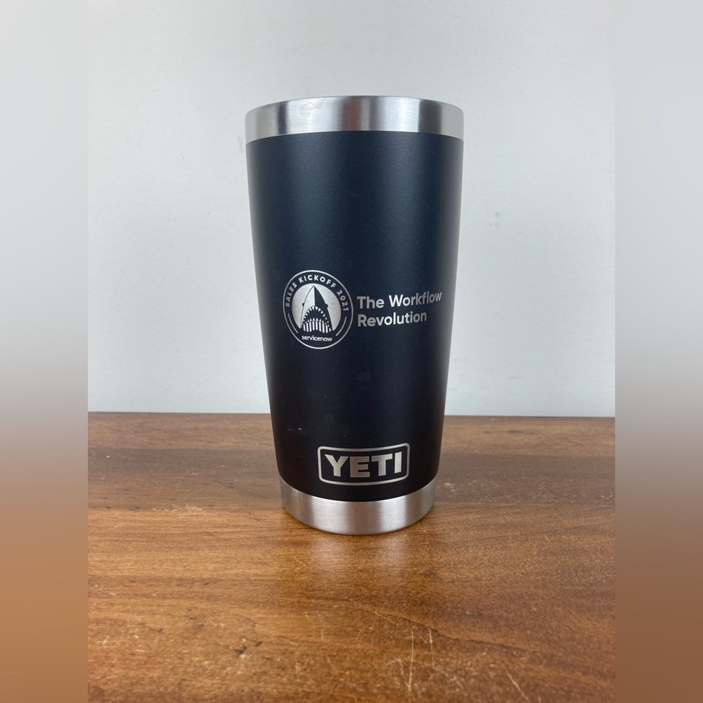 Yeti Rambler Tumbler Black And Grey Colorway  20 Oz NO LID INCLUDED Pre Owned
